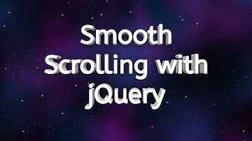How to add Smooth Scrolling to your one page website with jQuery
