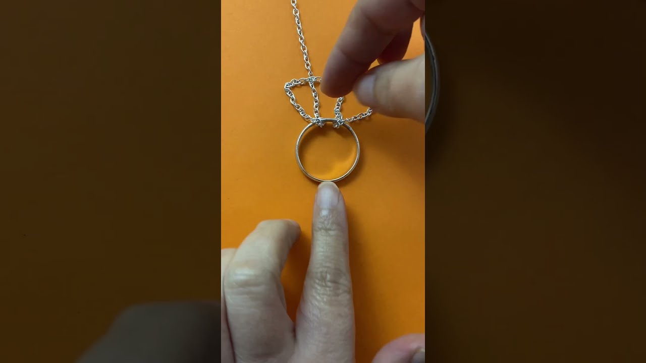 How To Tie A Ring Charm Necklace Chain Life Hacks Craft
