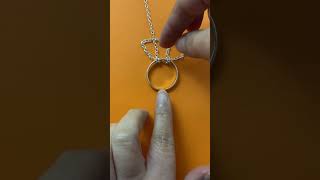 How to tie a ring charm necklace | chain necklace | life hacks | #craft #necklace