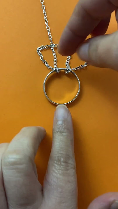 How to tie a ring charm necklace | chain necklace | life hacks | #craft #necklace