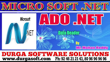 .NET||ADO.NET||Data Reader by MohanReddy