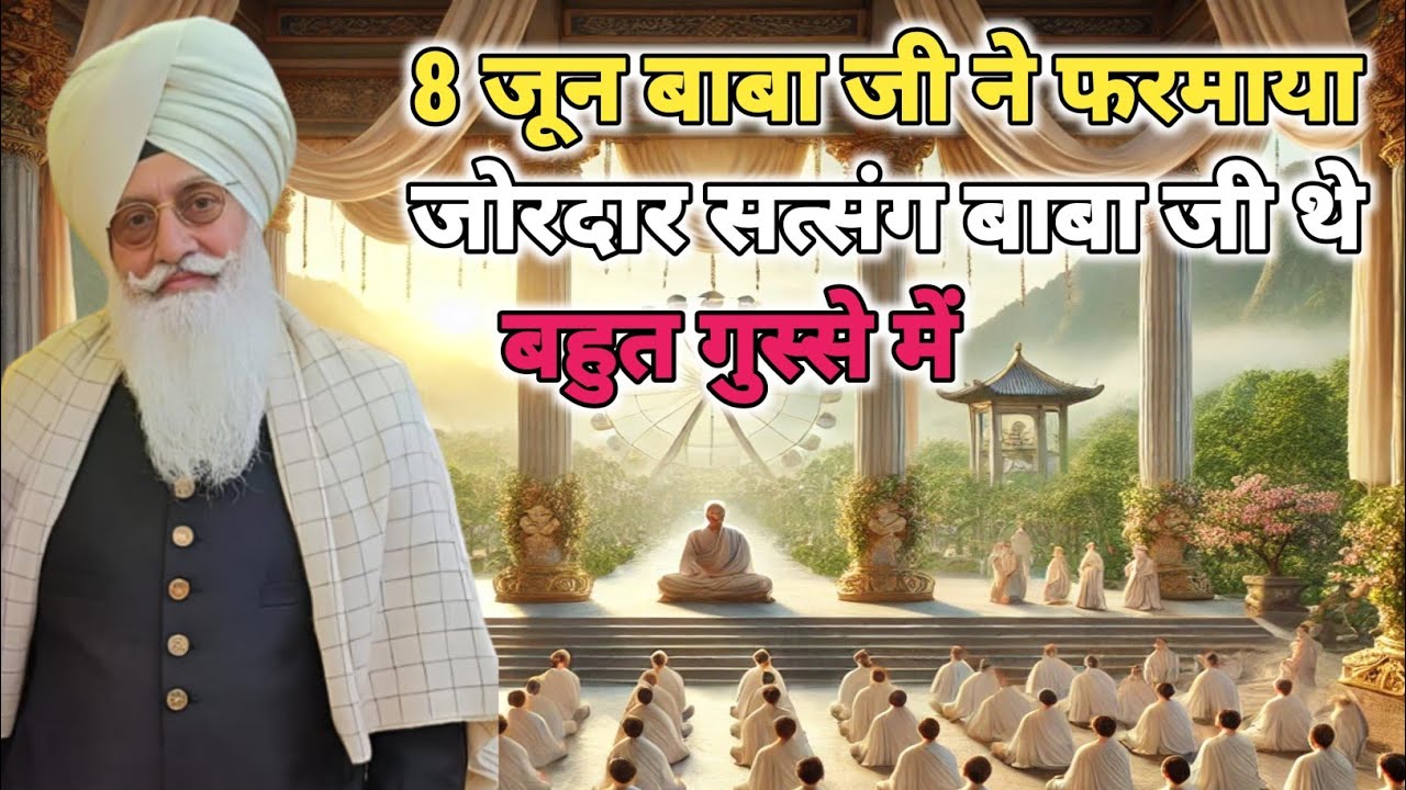 8 जून बाबा जी ने फरमाया जोरदार सत्संग बाबा जी थे बहुत गुस्से में। Radha Soami ji