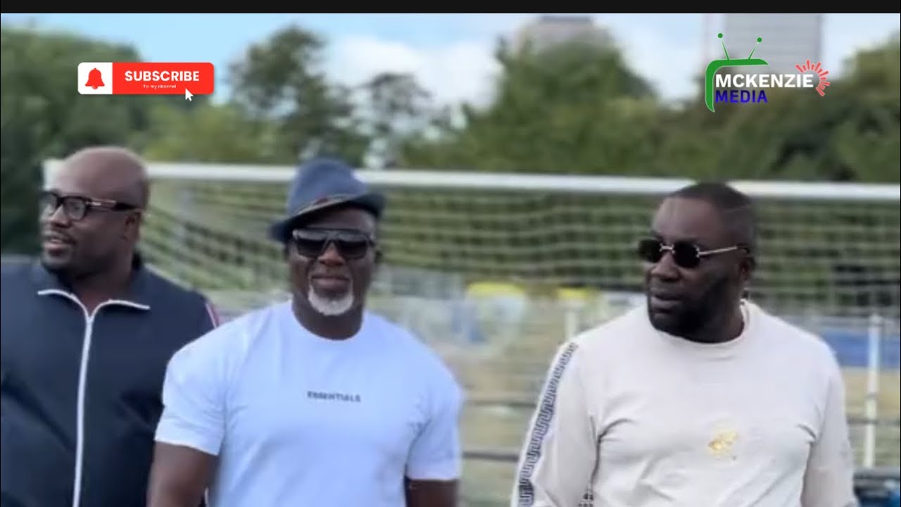 Osei Kwame Despite arrives at the football pitch in Amsterdam together with his brother and the Club