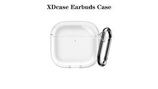 For AirPods 4 XDcase Transparent TPU Earbud Protective Case with Carabiner