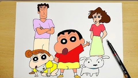 Turn number 5 into Shinchan Cartoon drawing easy l#Shinchan cotton drawing#cartoon drawing