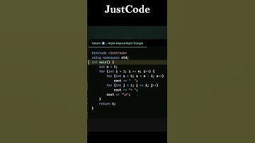 Pattern 2-: Right-Aligned Right Triangle in C++ | Pattern Series | JustCode|#coding #programming