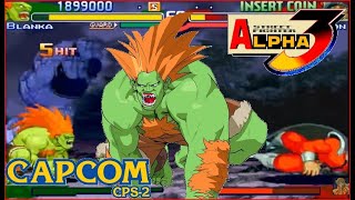 Street Fighter Alpha 3(Zero 3) Expert difficulty Jimmy Carlos(Blanka) 2:0 Playthrough