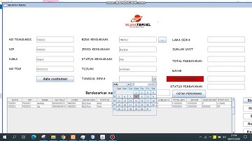 Demo Program Visual Perancangan Sistem Aplikasi Tour Wisata PT Wijaya Travel