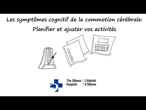 Les symptômes cognitif de la commotion cérébrale: Planifier et ajuster vos activités