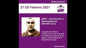 Track 2 16:00  gRPC   Introducción a desarrolladores ASP NET Core