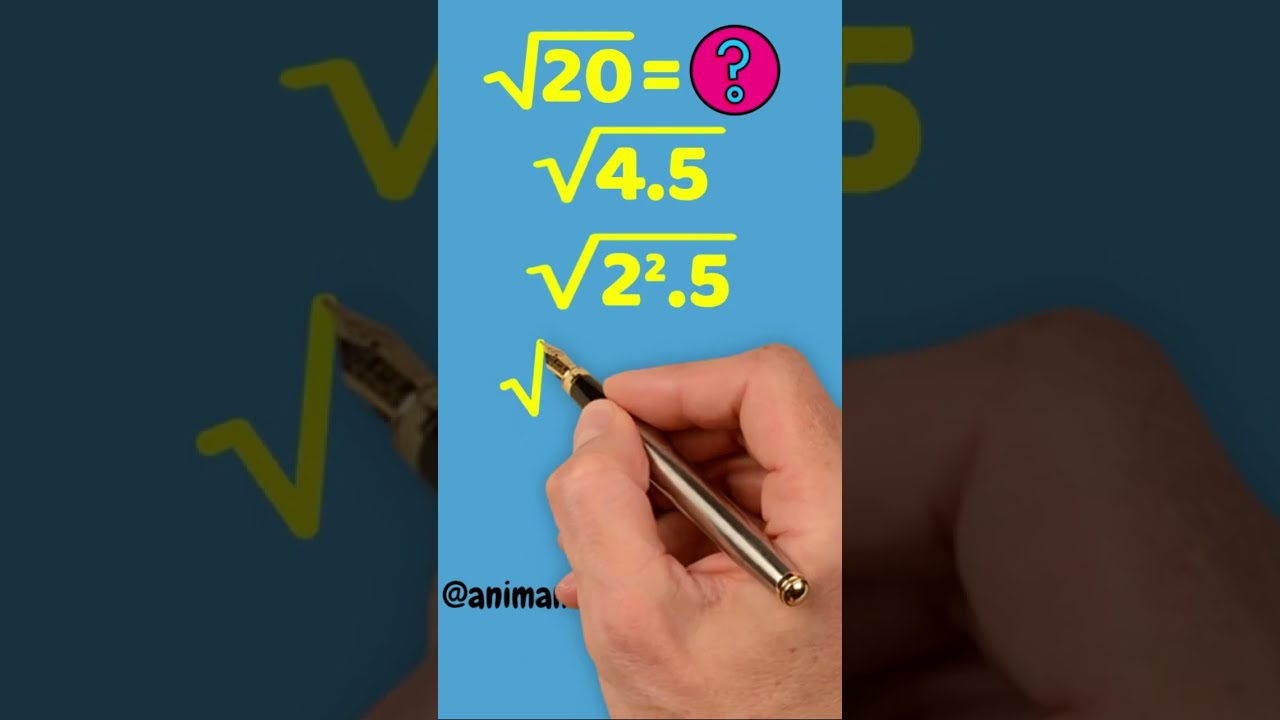 Calculando a raiz quadrada de 20 #shorts - YouTube