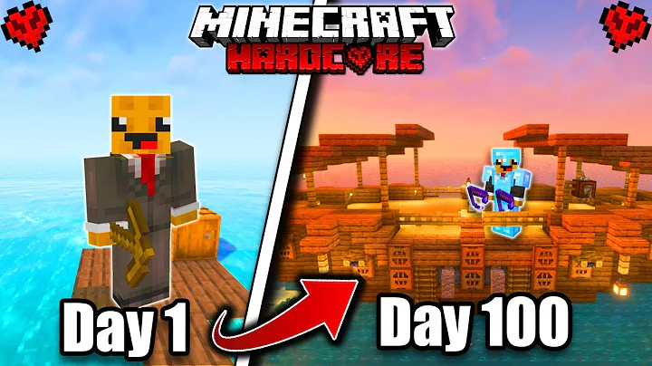 I Survived 100 Days on a RAFT in Minecraft Hardcore...