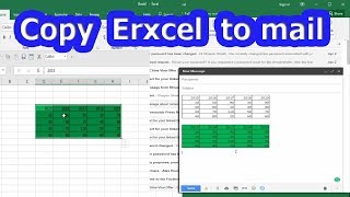 How to Copy and paste Excel 2016 sheet into the email screenshot 3