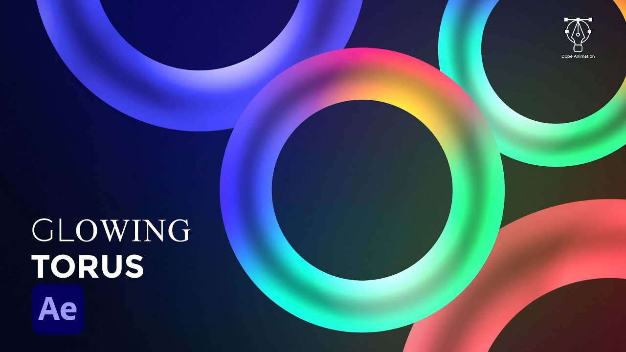 Glowing Shapes Motion Graphics in After Effects - No plugins - Tutorial ...