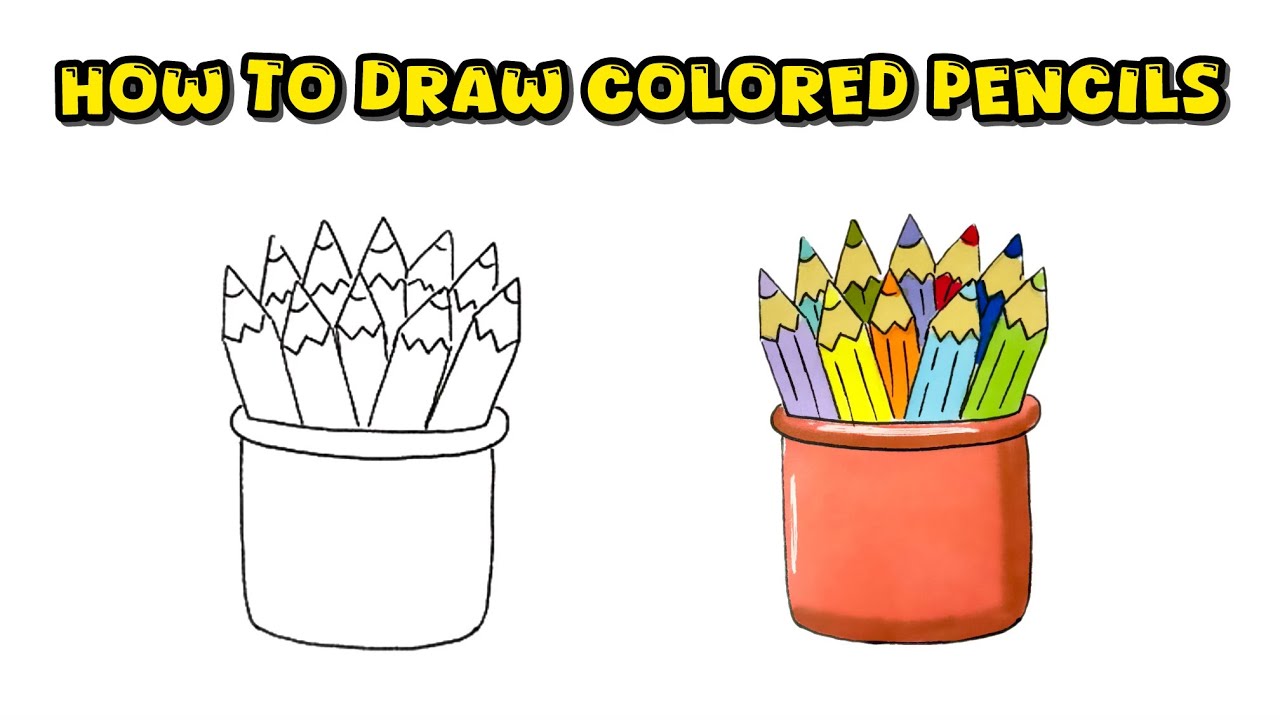 How to Draw Colored Pencils – Complete Process from Sketch to Final ...