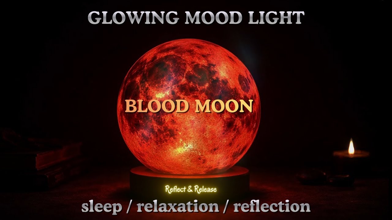 Glowing Blood Moon Mood Light | NO SOUND Ambience for Relaxation