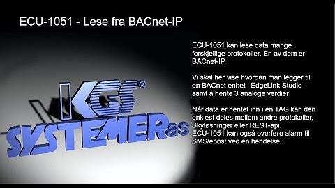ECU1051 Lese fra BACnet IP