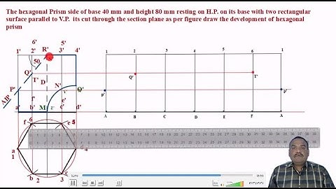 Development of Hexagonal Prism Problem No 5 | 05 | Development of  Solid | ST Graphics Studio