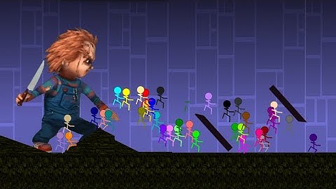 Escape Killer Chucky Doll Or DIE!! Algodoo Stickman - Stickman Run -Survival Marble Race in Algodoo