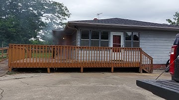 Deck Removal (Demolition) The Easy Way! (With The Help of an Bobcat Excavator and a Sthil Chainsaw)