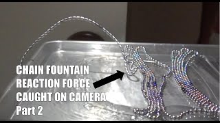 The chain fountain in slow motion