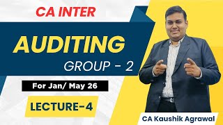 CA Inter Audit Lecture 4 | For Jan 26 &amp; May 26| By CA Kaushik S. Agrawal