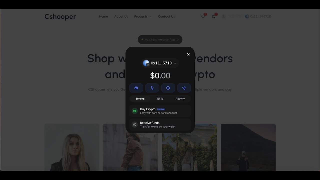 Wallet Connect E commerce app - YouTube