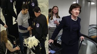 84 Arrested As Protesters Plea With Susan Collins: 'Vote No'