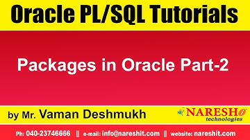 Oracle PL/SQL Tutorials | Packages in Oracle Part-2  | by Mr.Vaman Deshmukh
