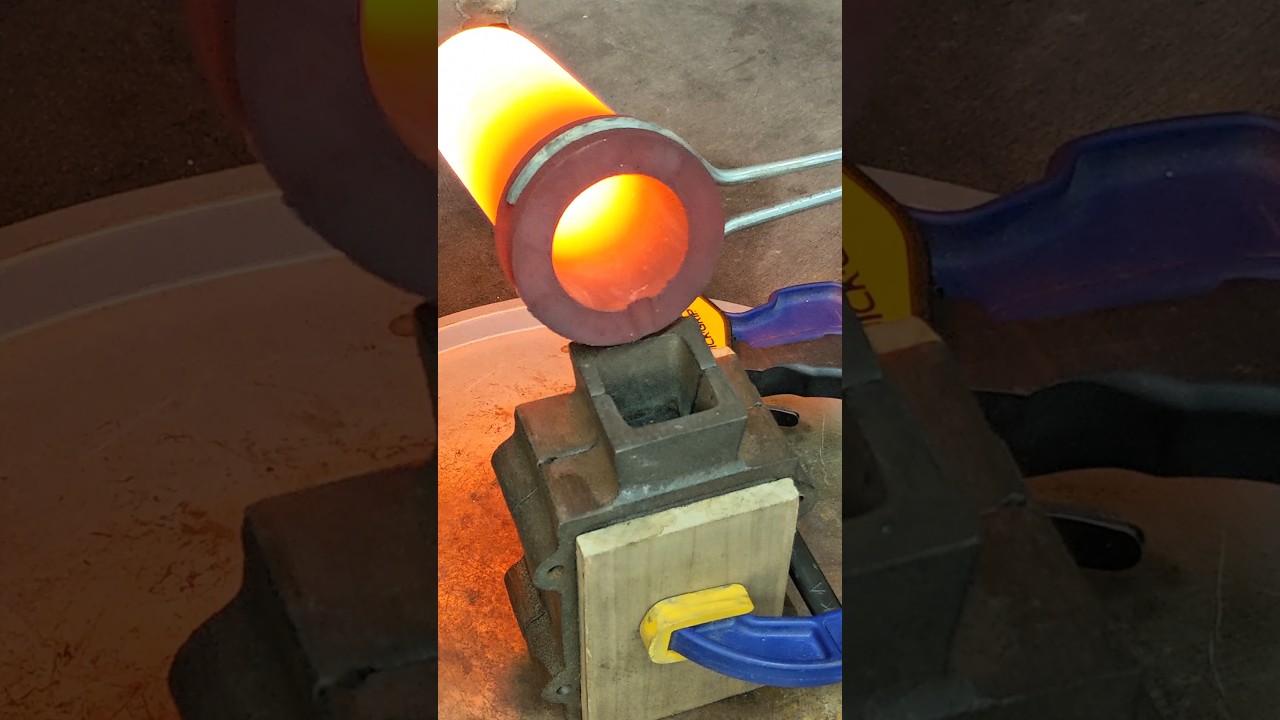 Molten Copper Pouring in Casting 