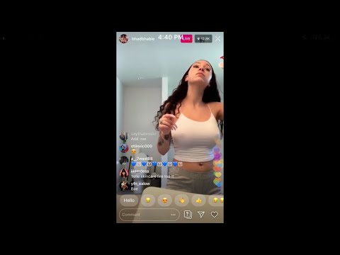 Bhad Bhabie Nipples Hard On Instagram Live