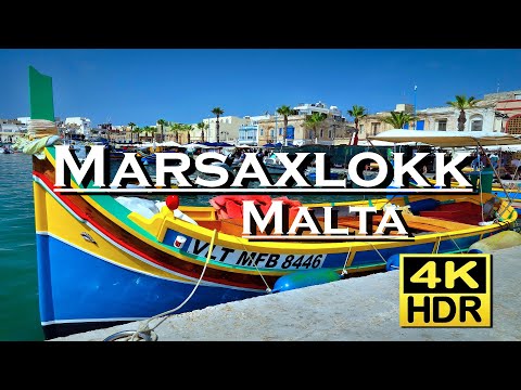 Marsaxlokk, Malta, Market, 4K Video HDR (UHD) Dolby Atmos 💖 Best Places 👀, Walking Tour