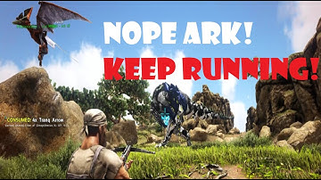 ARK NOPE BY TEK REX! KEEP RUNNING! Ark Survival Evolved PVP SERVER SHORT DAY 1