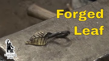 Blacksmith forged leaf for a key ring or pendant.