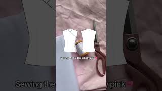 Lia top sewing pattern in pink