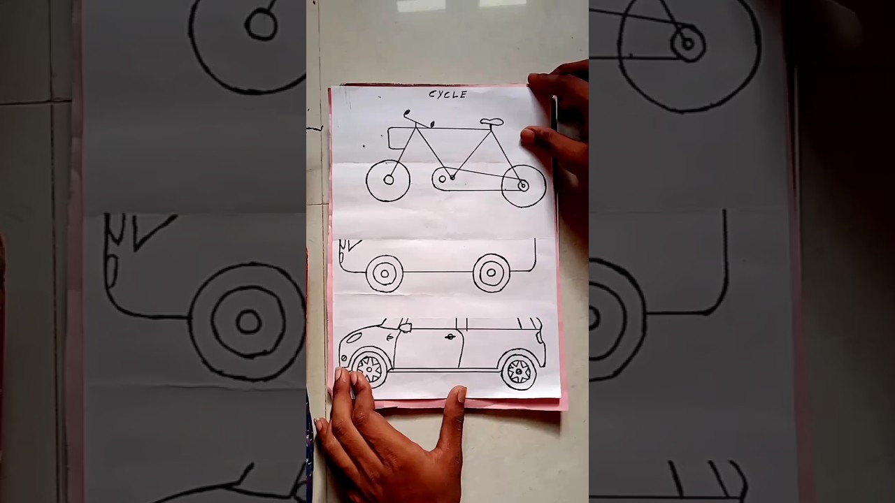 ###... Beautiful sketch of vhecials... olden days to now a days...