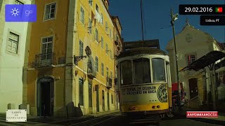 Driving through Lisboa (Portugal) Centro 29.02.2016 Timelapse x4