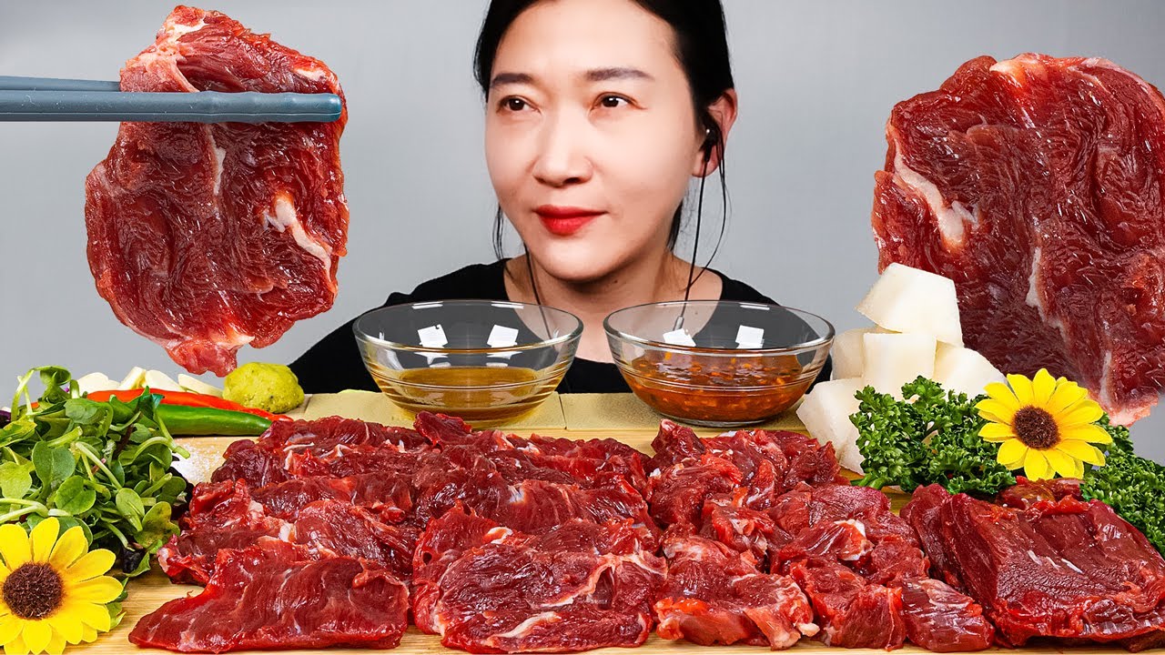 АСМР СТЕЙК ТАРТАР мукбанг ASMR MUKBANG EATING SOUNDS