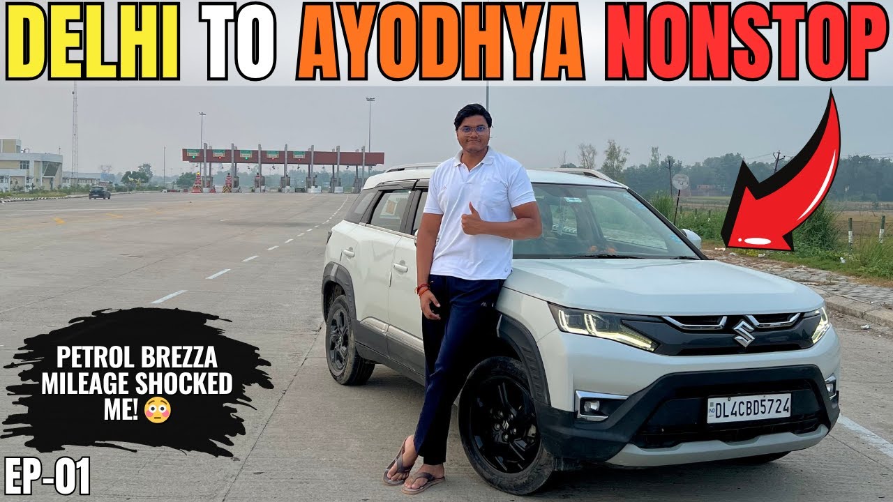 My First GoPro Road Trip! 🚗 Delhi to Ayodhya in Brezza | Unreal Mileage Test