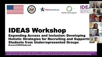 IDEAS-UWT Workshop Session 1: Expanding Access and Inclusion