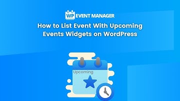 How to List Event With Recent Events Widgets on #WordPress