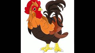 Drawing a Cartoon Rooster on IpadPro / ProCreate Time-lapse