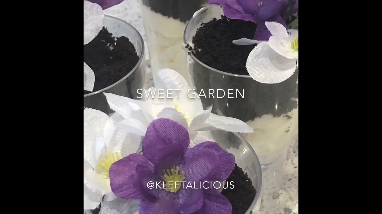 Cheesecake cups pretty floral dessert