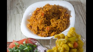 Persian Tomato Rice  استانبولی پلو Estamboli Polo (Vegan)