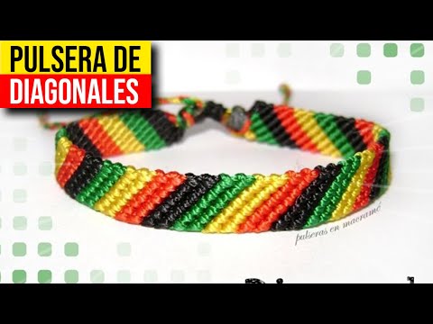 Preferencia mayoria velocidad ▻ DIAGONAL style BRACELET // Waxed THREAD bracelets ◅ - YouTube