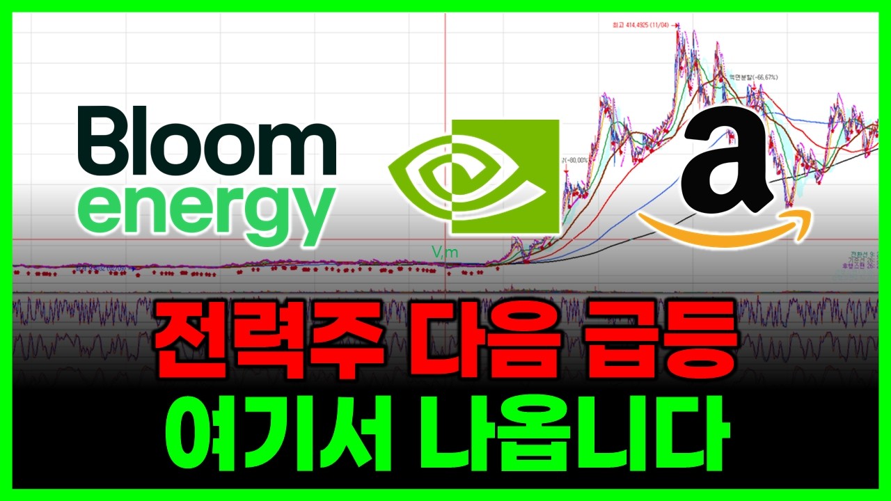 전력주 다음 급등 여기서 나옵니다 ( 블룸에너지 엔비디아 아마존닷컴 알파벳 마이크로소프트