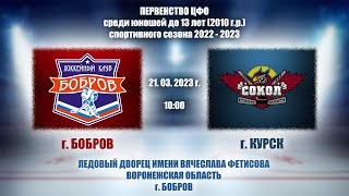 21.03.2023 г. ХК &quot;БОБРОВ&quot; (г. Бобров) - ХК &quot;СОКОЛ&quot; (г.Курск)