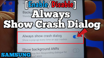 How to enable or disable always show crash dialog on Samsung Galaxy A02 | Apps | Developer Options