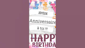 Chanson Joyeux Anniversaire 