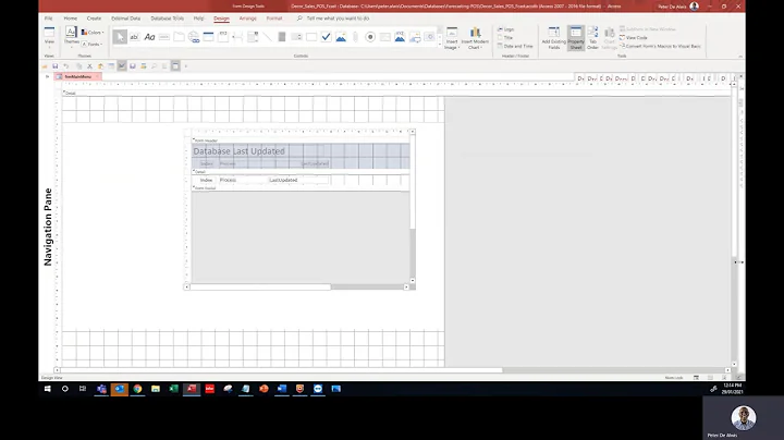MS Access Forms Property Not Showing or Visible